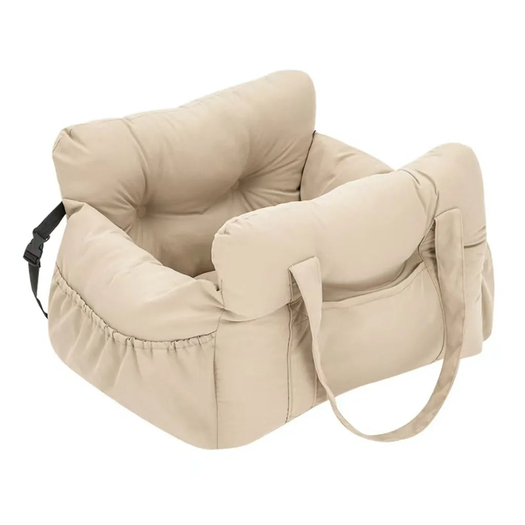 Dog Car Seat with Safety Belt - Non-Slip, for Small Dogs, Washable Travel Carrier with Secure Straps for Safe Car Seat