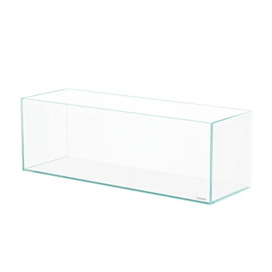60L 5.8 Gal Rimless Low Iron Aquarium. Long Fish Tank Bookshelf Aquarium W23.6×D7.87×H7.87 in 60x20x20cm 5mm Thickness