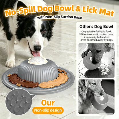 Pet Lick Silicone Mat for Dogs. Anti-Choking Puzzle Dog Food Bowls, Anti-Slip Interactive Training/Dog Feeder.