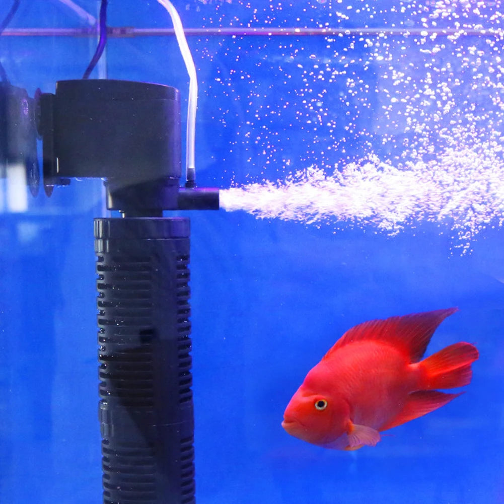 3 in 1 Mini Aquarium Filter. Silent Aquarium Air Pump.