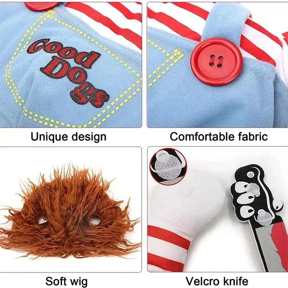 Pet Festival Funny Set. Halloween Cat/Dog Costumes. Novelty, Adjustable Pet Cosplay Clothes For Cats and Medium/Large Dogs