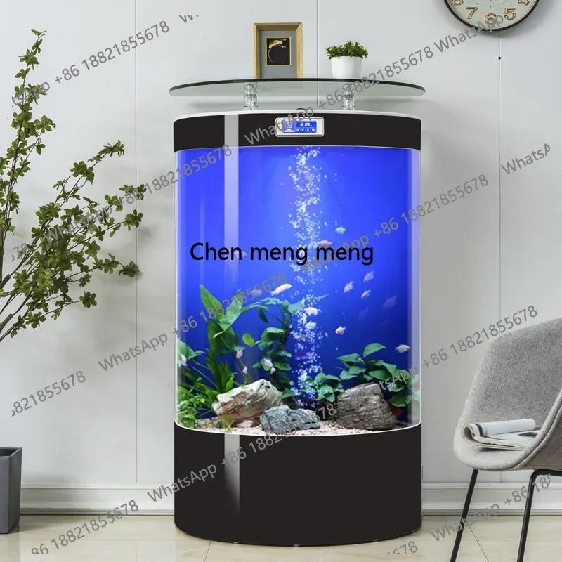 M07 Tank for Living Room Home. Use Medium to Large Floor-Standing. No Water Change Needed. Ornamental Fish Aquarium