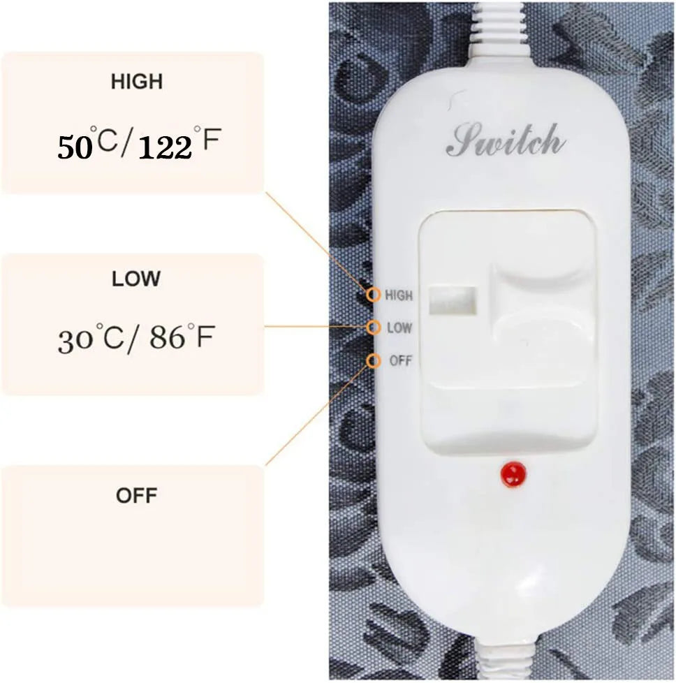 Pet Electric Heating Pad For Dogs And Cats. Adjustable Heating Pad. Pet Electric Warm Mat/Bed Waterproof and Bite-resistant Wire.