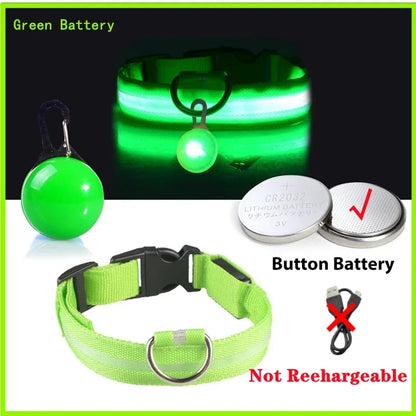 Usb Charging Glowing Collar With Pendant Detachable Luxury Led Light. For Small Dogs Cat Night Safety