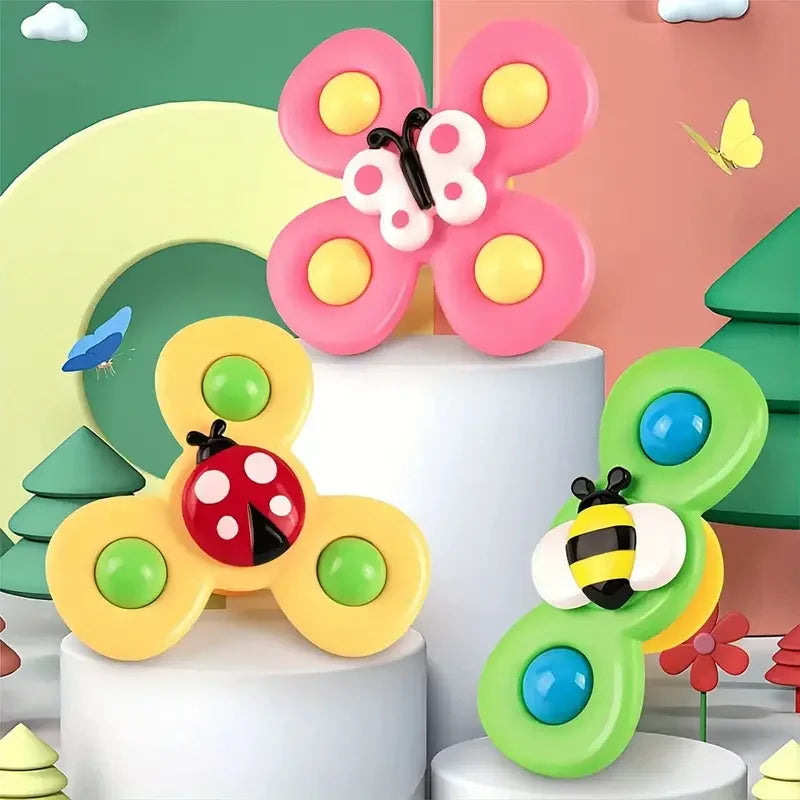 Pet cat toys, insect suction cups, spinning toys, rotating windmills, cat teasers, cat stress relief toys,