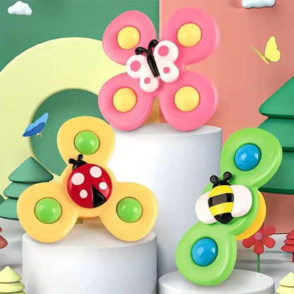 Pet cat toys, insect suction cups, spinning toys, rotating windmills, cat teasers, cat stress relief toys,