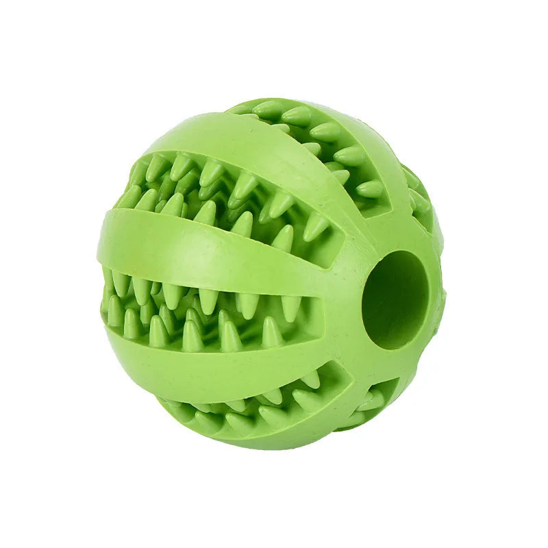 Pet Food and Treat Feeder. Dog Ball, Nontoxic, Bite Resistant Interactive Chew Toy. Teeth Cleaning Ball.