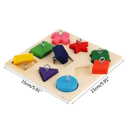 Parrot Educational Toys. Parrot Interactive Training Toys. Wooden Block Puzzle Toy.