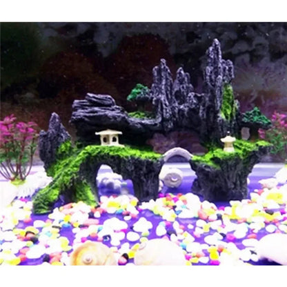 1 piece resin, large/small size, rockery stone fish tank landscaping. Aquarium hiding cave.