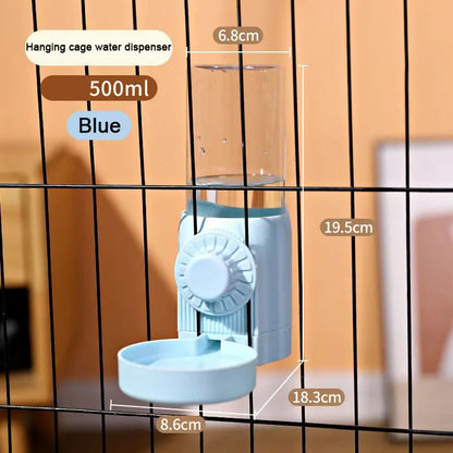 new Hanging Automatic Pet Food Feeder/Water Dispenser, Gravity Cat Auto Feeder Waterer Set With Container Bowl For Cage