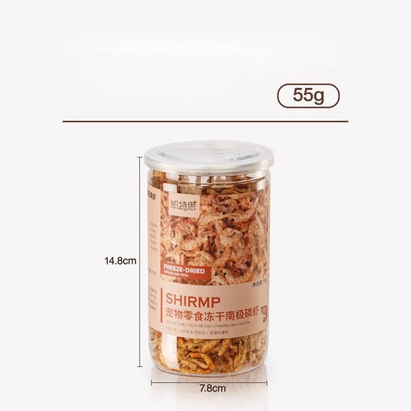 Premium Freeze-Dried Krill Cat Treats - Healthy & Nutritious Snacks for Cats Dental Health