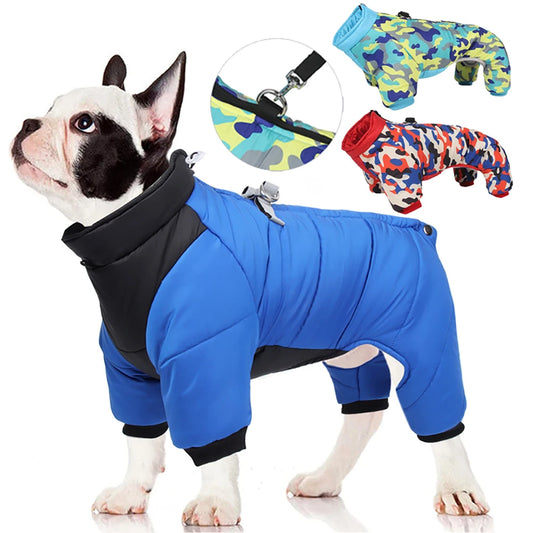 Waterproof Small Dog Coat With D Ring. Warm Pet Clothing for Medium Dogs. Best for a Chihuahua or Poodle.