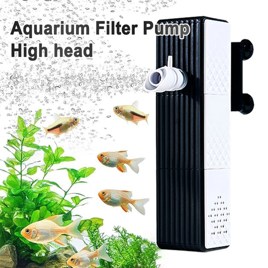 5/12/18/25w Fish Tank Filter, Water Purification Cycle. Three-In-One Built-In Small Aquarium Filtration System Oxygen Pump, Mute