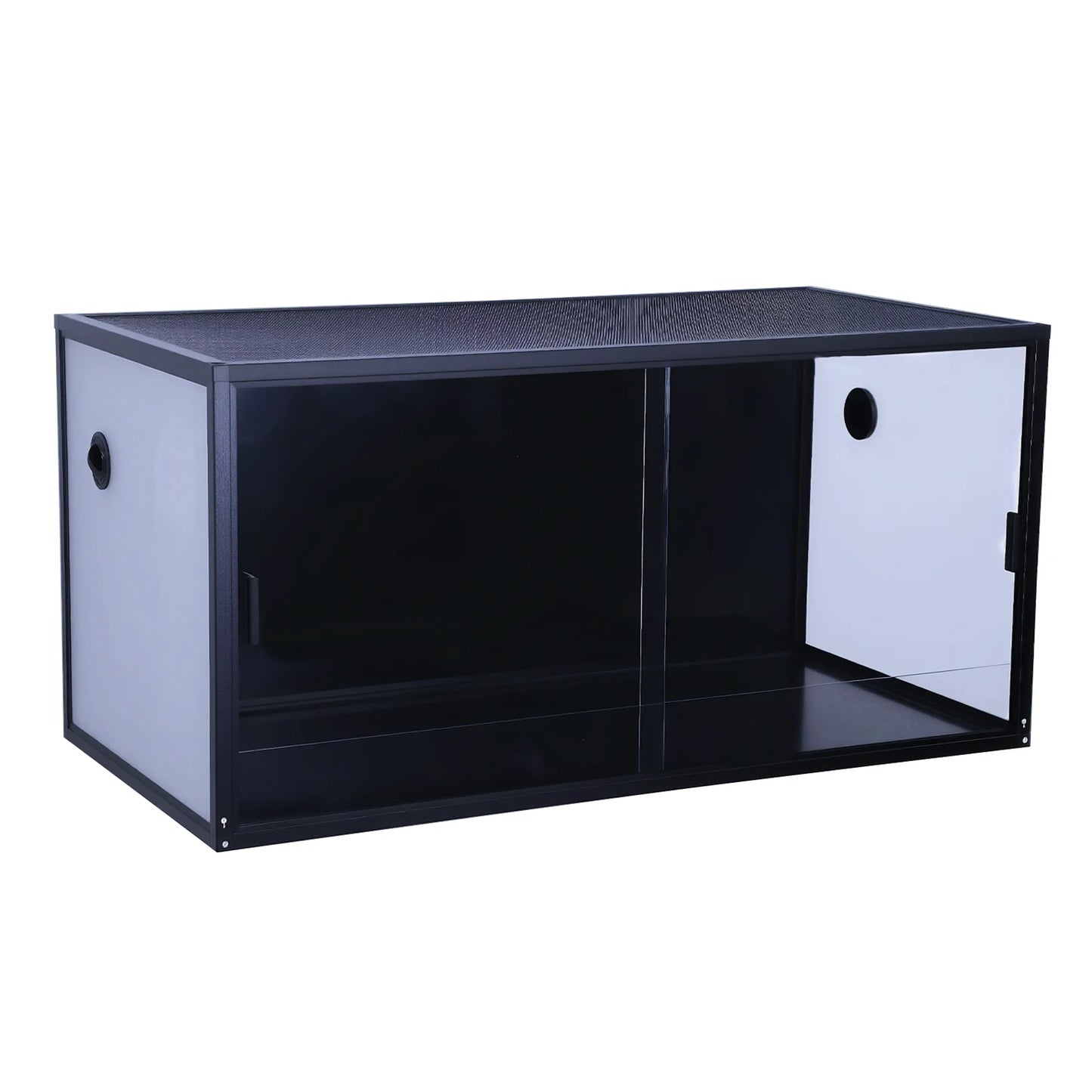 120 Gallon Mesh Top Enclosures with Sliding Door Top Screen Ventilation 48x24x24In Suitable for Ball Python & Gecko Lizard