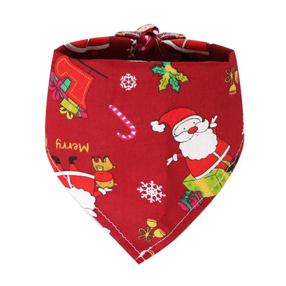Christmas Dog Bandanas. Christmas Tree and Santa Claus Dog Scarf for Boys and Girls Holiday Bandana for Cats & Dogs