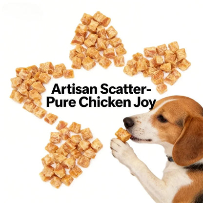 Snowflake Chicken Bites Dog Treats 100g – Crunchy Bite-Sized Snack, Soft Texture, Delicious Training Reward for Dogs