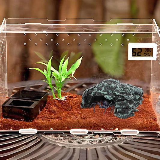 Realistic Resin Reptile Rock. Spider Hide Shelter. For Lizards,Snakes. Geckos & Spiders