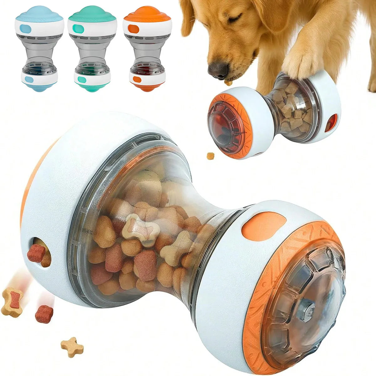 Interactive Dog Treat Dispenser. Toy Dog Puzzle. Rolling Leak Food Ball Toy. Durable Chew. Tooth Healthy Ball Suitable for All Breed