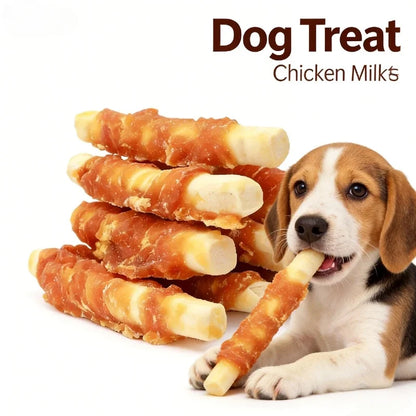 220g Chicken Flavored Milk Dog Treats. Rich in Flavor. Supports Dental Health Dog Biscuits