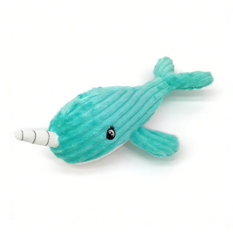 Cute Animal Safe Dog Touch Toys. Resistant Marine Animals. Indestructible Plush Tooth Chew. Dog Play Toy With Squeake.r