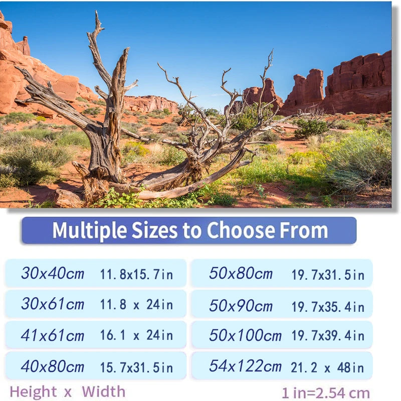 Decoration  Aquarium Background Poster Desert Landscape. Self Adhesive Fish Tank Backing