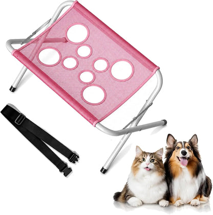 Dog Grooming Hammock, Foldable Cats Pet Paw, Bathing Wash Hammock Stand. Mesh Bath Support for Nail Trimming, Bathing, Grooming