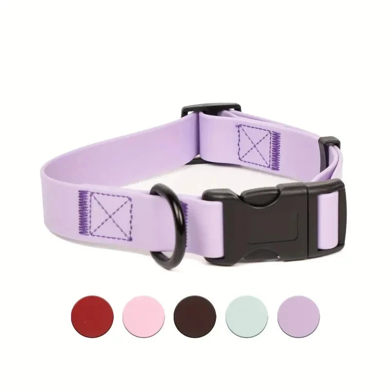 Dog Collar, Waterproof Plastic. PVC Rubber Washable. Outdoor Puppy Collars. Durable Adjustable for Small Medium Large Dogs