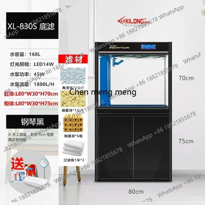DD132 fish tank bottom filter aquarium. Ultra-white glass. Living room/ household ecological water-free medium and large