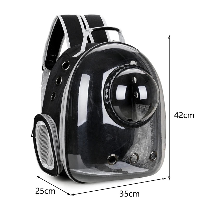Pet Cat Carrying Bag. Pet Backpacks. Breathable, Portable & Transparent Backpack for Cats and  Puppies Transport .Carrier Space Capsule Bags