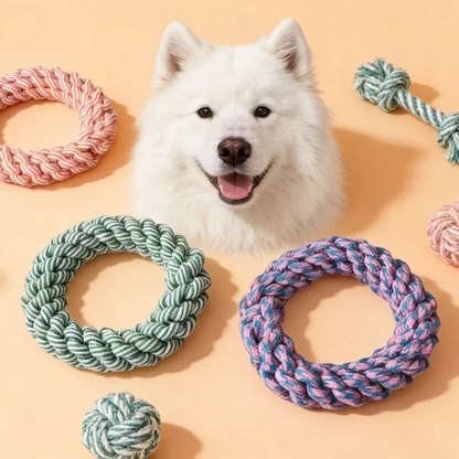 Pet Dog Rope Toy. Durable Chew, Bite Resistant Drag Pet toys for Medium Large Dogs. Golden Retriever, Pitbull and Labrador Supplies