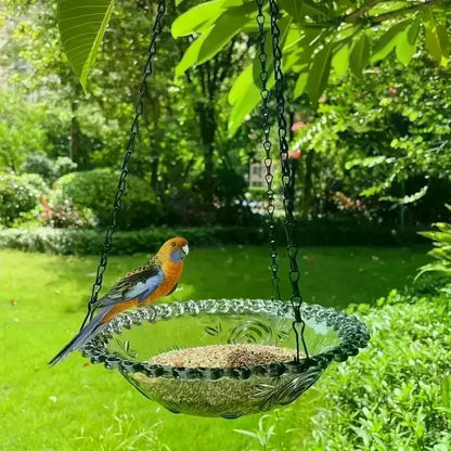 New Bird Flower Shaped Hanging Bird Feeder/Birdbath For Garden, Yard, Farm.