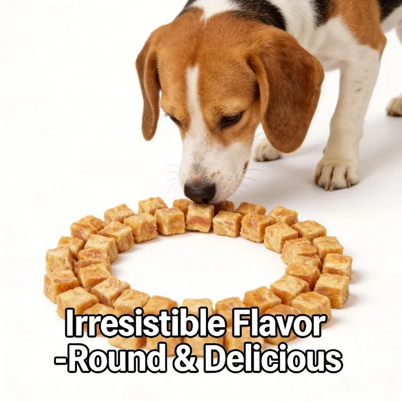 Snowflake Chicken Bites Dog Treats 100g – Crunchy Bite-Sized Snack, Soft Texture, Delicious Training Reward for Dogs