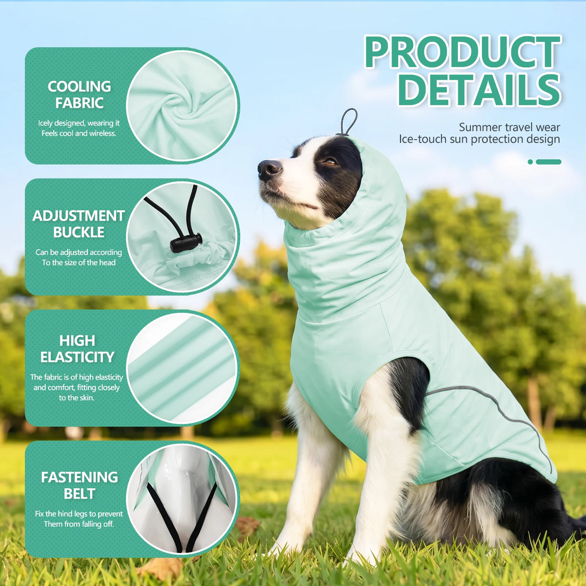 Dog Shirt, Cooling Vest. Lightweight, Breathable Dog T-Shirts. All-Season UV Protection Pet Clothes. Quick Dry, Soft, Stretchy Shirt