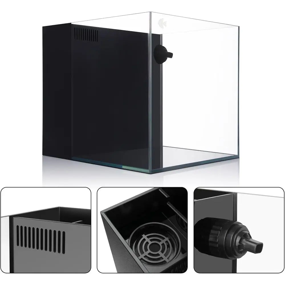 8-Gallon Saltwater Tank with Low Iron Glass, 45° Joints, Ideal for Marine and Reef Aquariums