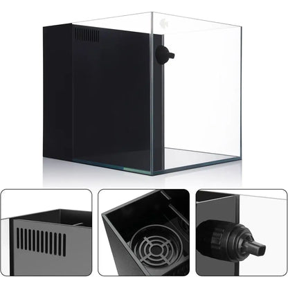 8-Gallon Saltwater Tank with Low Iron Glass, 45° Joints, Ideal for Marine and Reef Aquariums