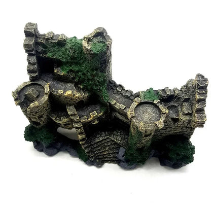 New Resin Fish Tank Ancient Castle Decoration. Aquarium Rock Cave Building Decoration