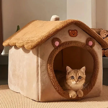 New Foldable Pet House. Removable, Washable Cat House Puppy Cave. Sofa Pet Bed House for Extra Small Dogs and Small and Medium Cats