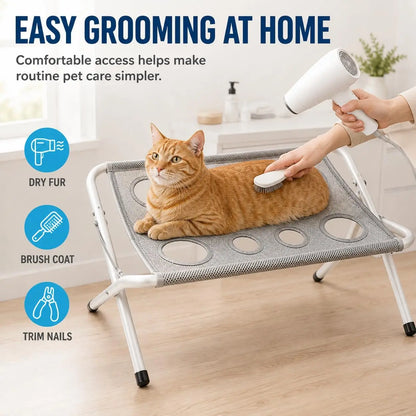 Dog Grooming Hammock, Foldable Cats Pet Paw, Bathing Wash Hammock Stand. Mesh Bath Support for Nail Trimming, Bathing, Grooming