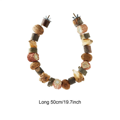 Bird Chew Toys. Natural Teething Game. Wood Cockatiel Toys For Gum Health. Small/Medium Lovebird Cage Accessories.
