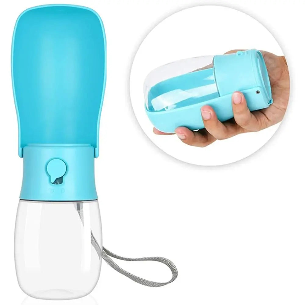 300ml Dog Water Bottle. Foldable, Leakproof, Pet Walking Feeder. Portable Pet Water Dispenser Container