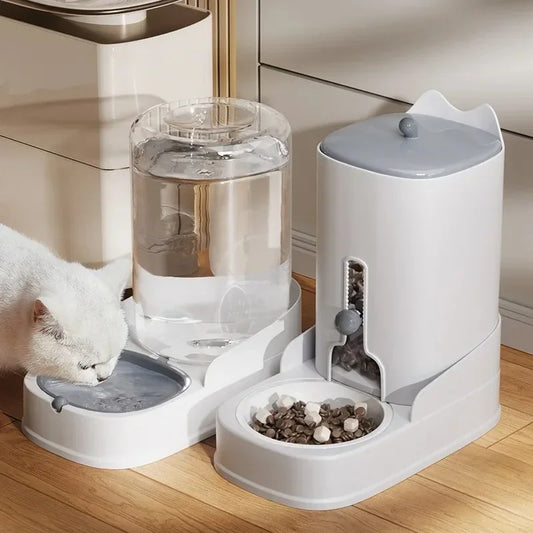 Dog/Cat Water Fountain. Large Capacity Pet Feeder. Gravity Food Feeder Gravity Water Fountain for Cats