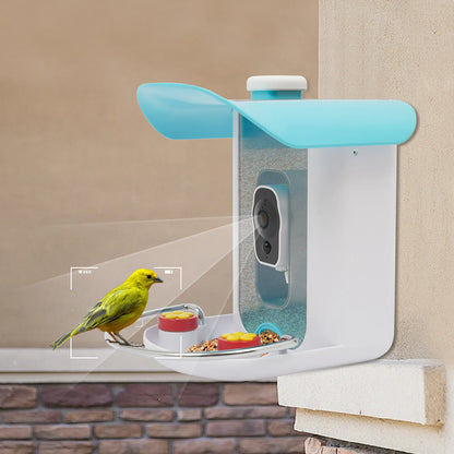 Smart Bird Feeder with Camera, Bird House for Outside, Bird Auto Capture with Solar Panel. Can Attract Sparrows, Hummingbirds