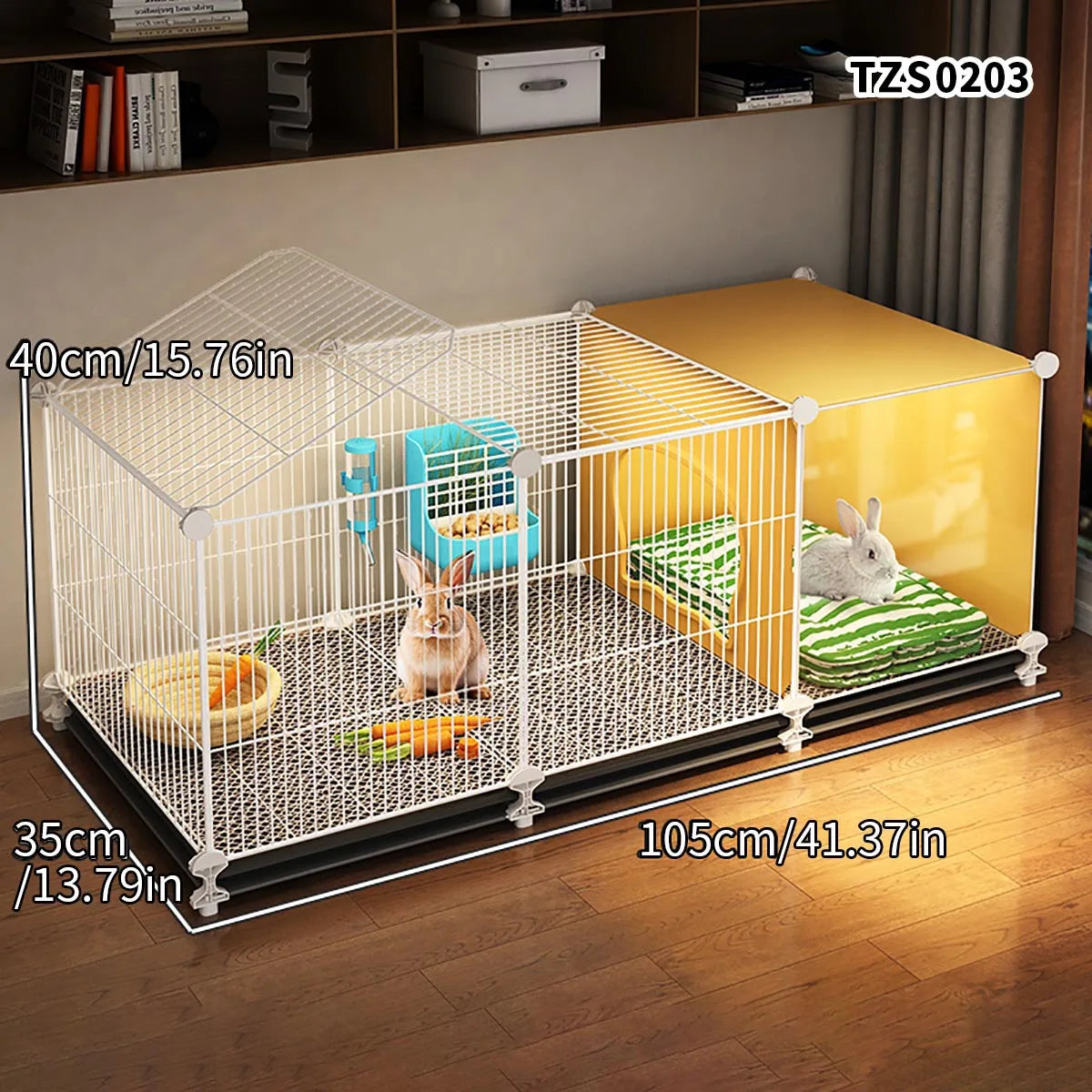 Encrypted Rabbit Cage for Home Use, Large, Indoor. Cleaning Tray, Guinea Pig Nest,