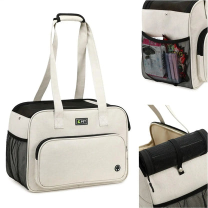 Small Dog Carrier Purse/Backpack. Soft Pet Sling with Large Pockets for Puppy. Comfortable Travel Bag for Car Rides/Vet Visit