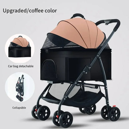 Pet Strollers, 3in1 Lightweight, Foldable, Specifically Designed for Walking Dogs. Medium-sized Small Dogs and Cats