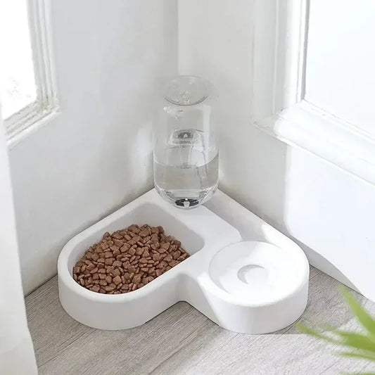 Double Dog and Cat Bowl-Pet and Food Bowl Set with Pet Feeding Bowl Suitable for Cats and Small Dogs