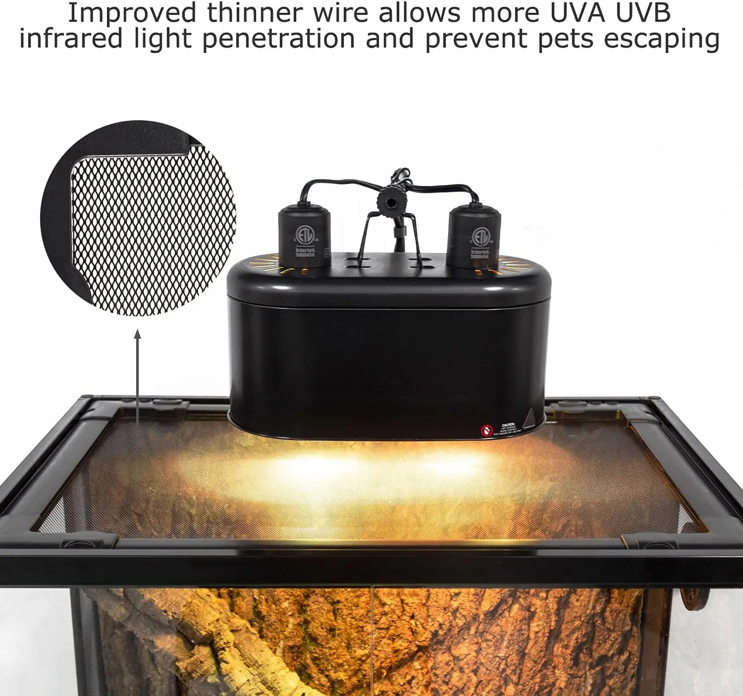 20 Gallon Front Opening Glass Reptile Terrarium, 30x12x12 Inch with Ventilation Lid for Gecko, Lizard & Snake Pets