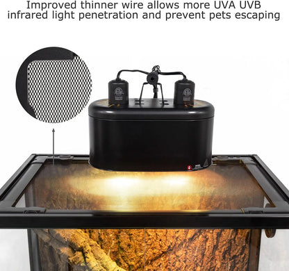 20 Gallon Front Opening Glass Reptile Terrarium, 30x12x12 Inch with Ventilation Lid for Gecko, Lizard & Snake Pets