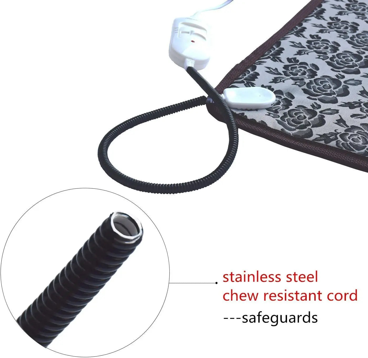 Pet Electric Heating Pad For Dogs And Cats. Adjustable Heating Pad. Pet Electric Warm Mat/Bed Waterproof and Bite-resistant Wire.