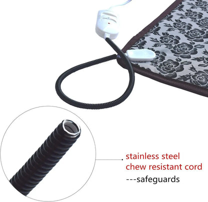 Pet Electric Heating Pad For Dogs And Cats. Adjustable Heating Pad. Pet Electric Warm Mat/Bed Waterproof and Bite-resistant Wire.
